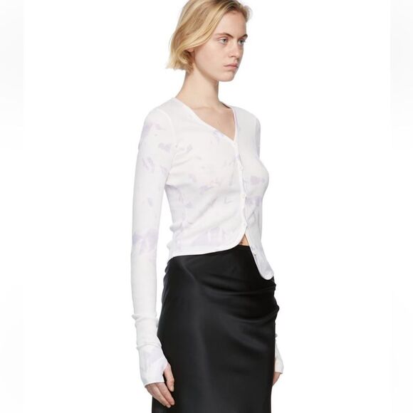 Helmut By Helmut Lang purple cloud dyed Cardigan NWT - Picture 3 of 10